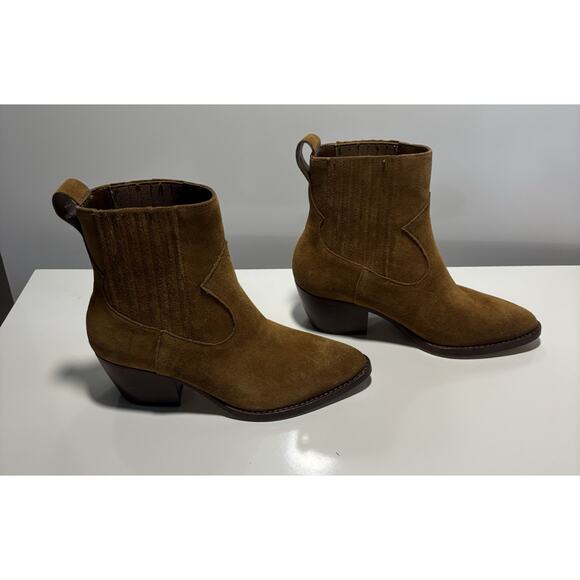 Lauren Ralph Lauren Womens Racquel Brown Suede Pointed Toe Ankle Boots Size 6 - Picture 7 of 9